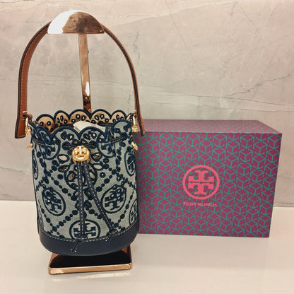 Tory Burch T Monogram Jacquard Mini Bucket Bag