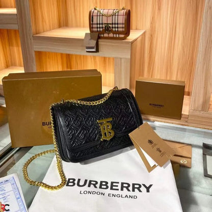 Burberry TB Monogram Quilted Shoulder Bag