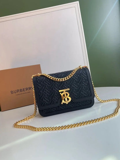 Burberry TB Monogram Quilted Shoulder Bag