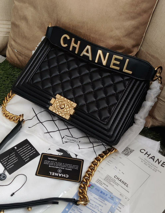 Chanel Lebouy Top Handle Logo Bag In Town