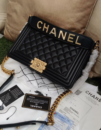 Chanel Lebouy Top Handle Logo Bag In Town