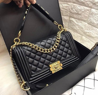 Chanel Lebouy Top Handle Logo Bag In Town