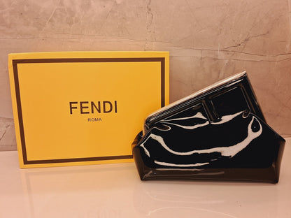 Fendi Women's Black Logo Detailed Small Clutch Bag