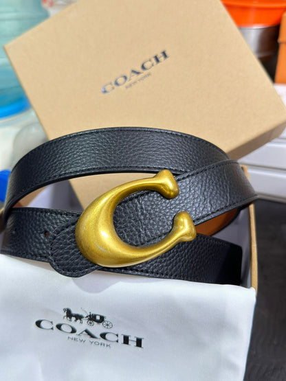 Coach Female Leather Signature Belts