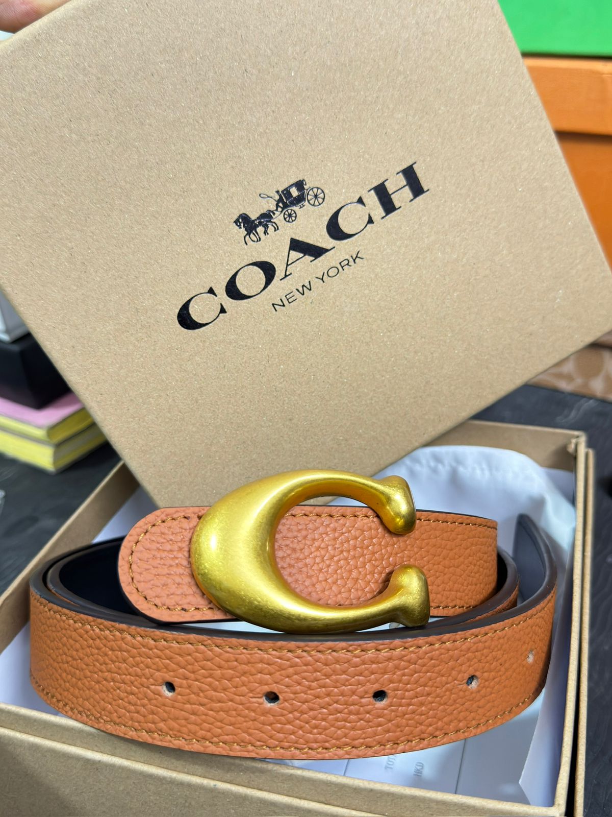 Coach Female Leather Signature Belts