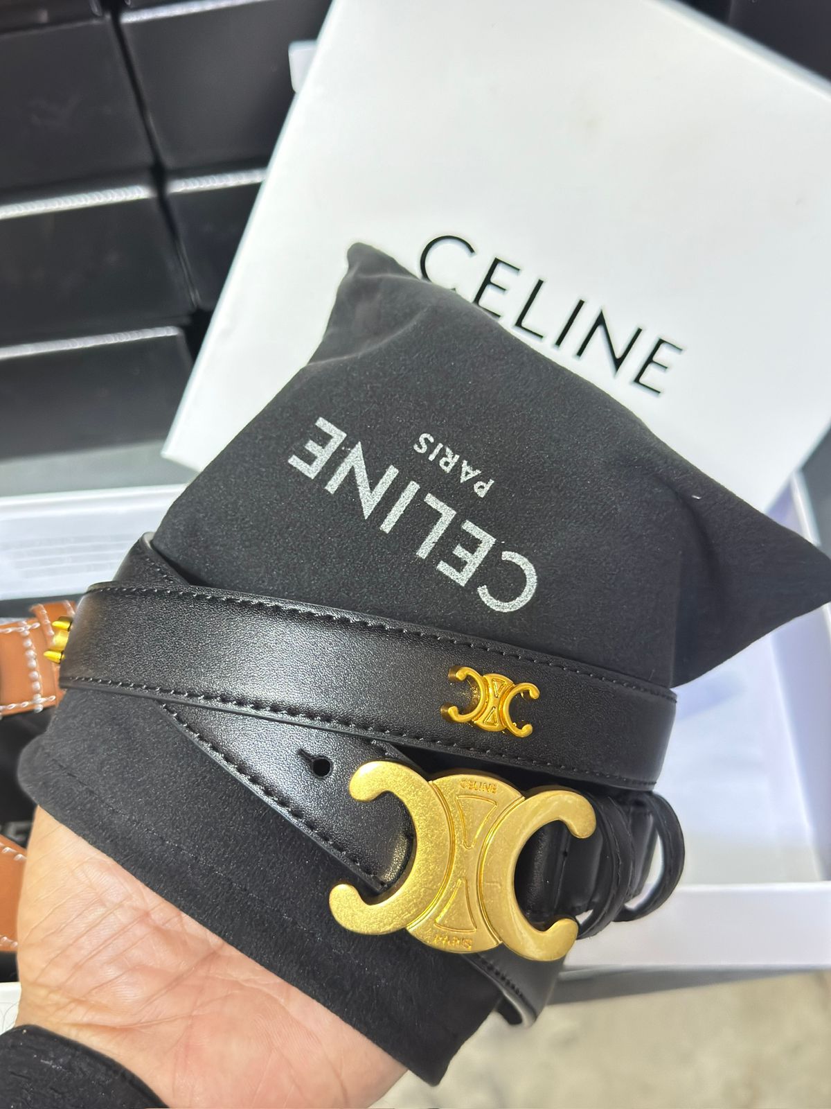 Celine Sleek Small Initials Belts