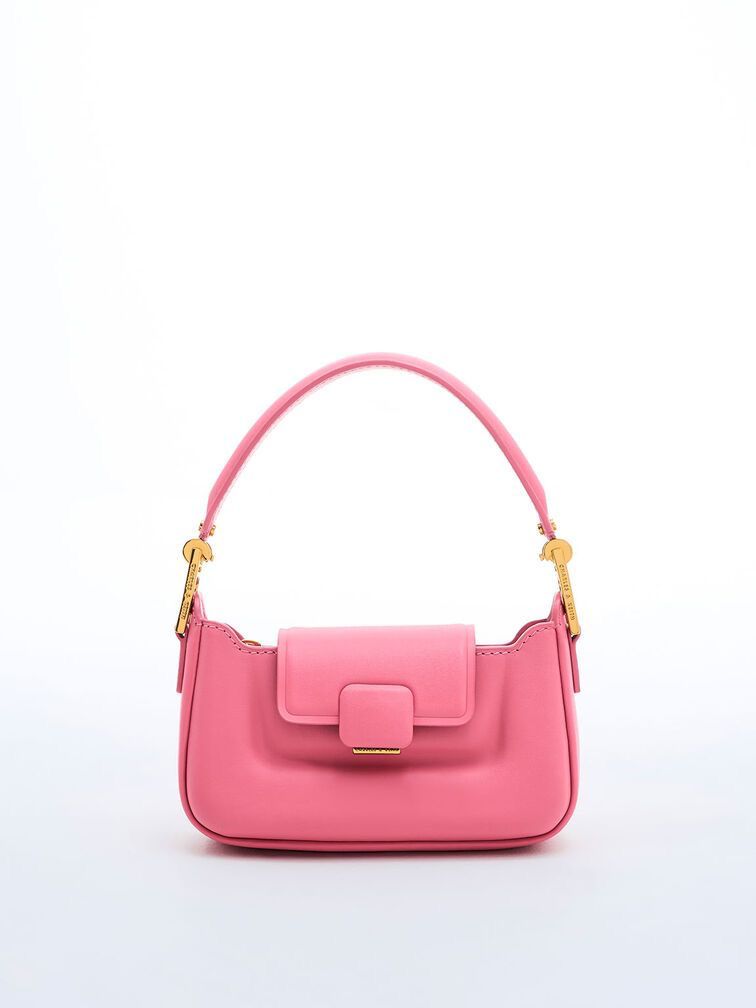 Charles & Keith Koa Push Lock Shoulder Bag