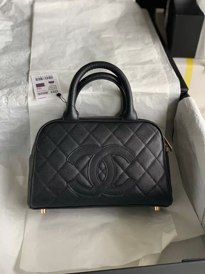 Chanel Vintage Grained Bowling Bag