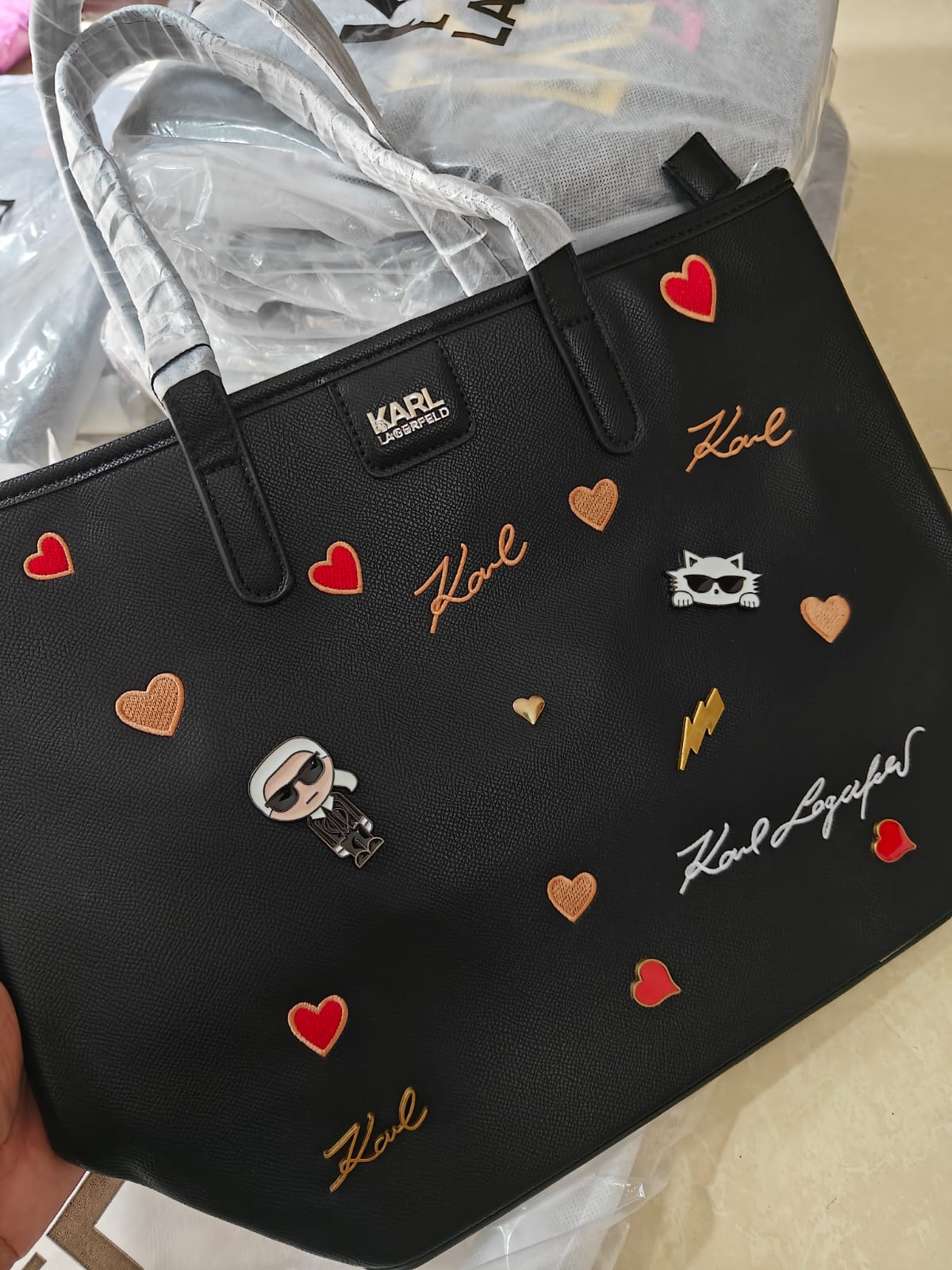 Karl Lagerfeld Maybelle Tote Bags