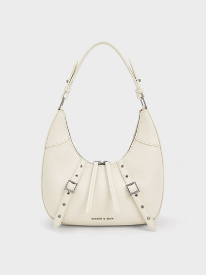 Charles & Keith Grommet Crescent Hobo Bag