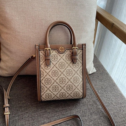 TORY BURCH T MONOGRAM SMALL SIZE CROSSBODY TOTE STYLE BAG