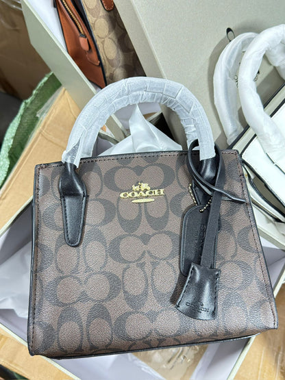 Coach Outlet Andrea Carryall Signature Canvas Crossbody Cum Handbags