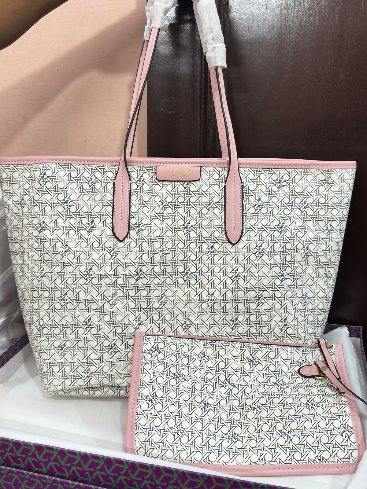 TORY BURCH SIGNATURE EVER-READY JACQUARD TOTE