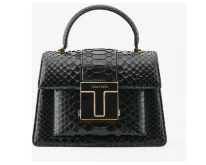 TOM FORD BIANCA TOP HANDLE CROC LEATHER HANDBAGS