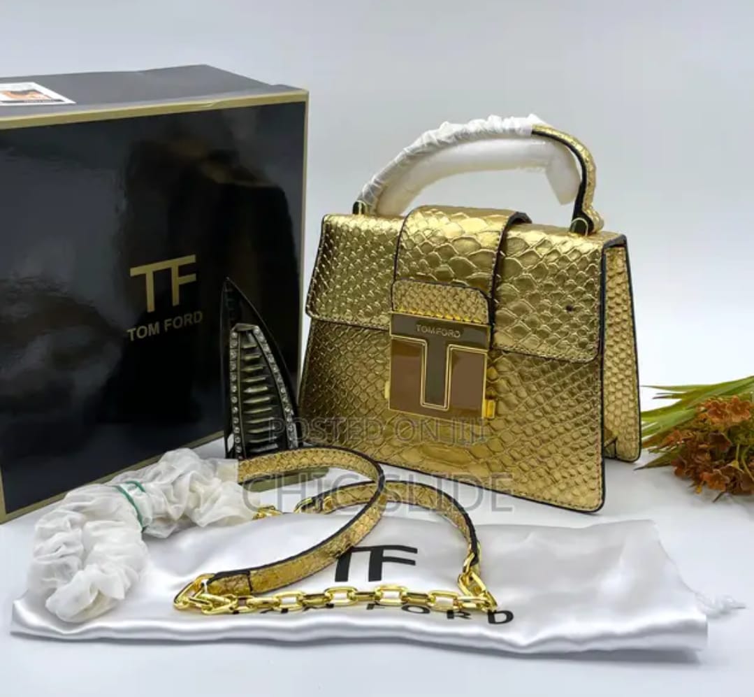 TOM FORD BIANCA TOP HANDLE CROC LEATHER HANDBAGS