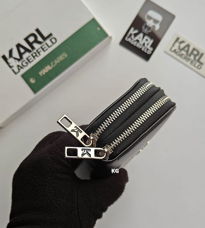 KARL LAGERFELD DOUBLE ZIPPER LONG WALLETS