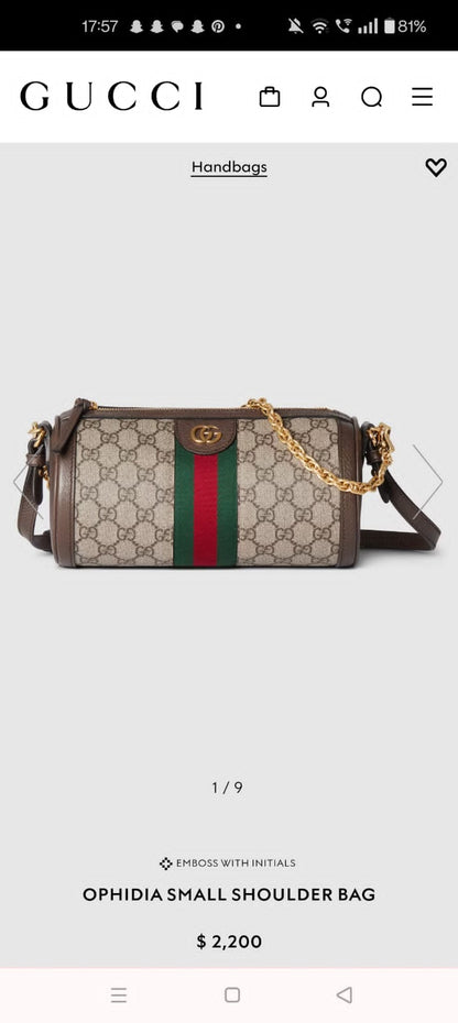 GUCCI OPHIDIA GG SERIES SPEEDY BAGS