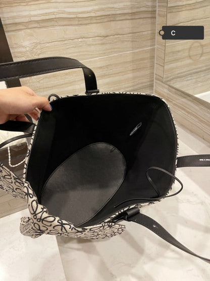 Loewe Elephant Anagram Premium Edition Basket Tote Bag With Dust Bag