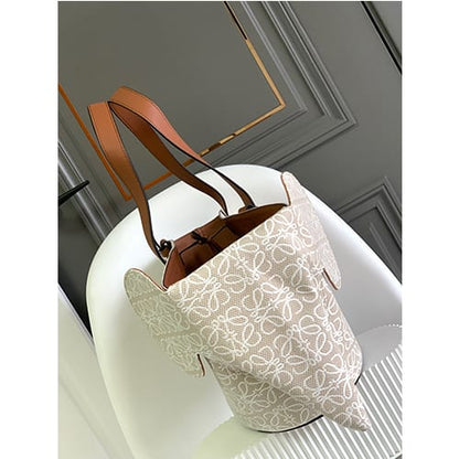 Loewe Elephant Anagram Premium Edition Basket Tote Bag With Dust Bag