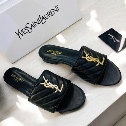 Ysl Casandra Black Slide