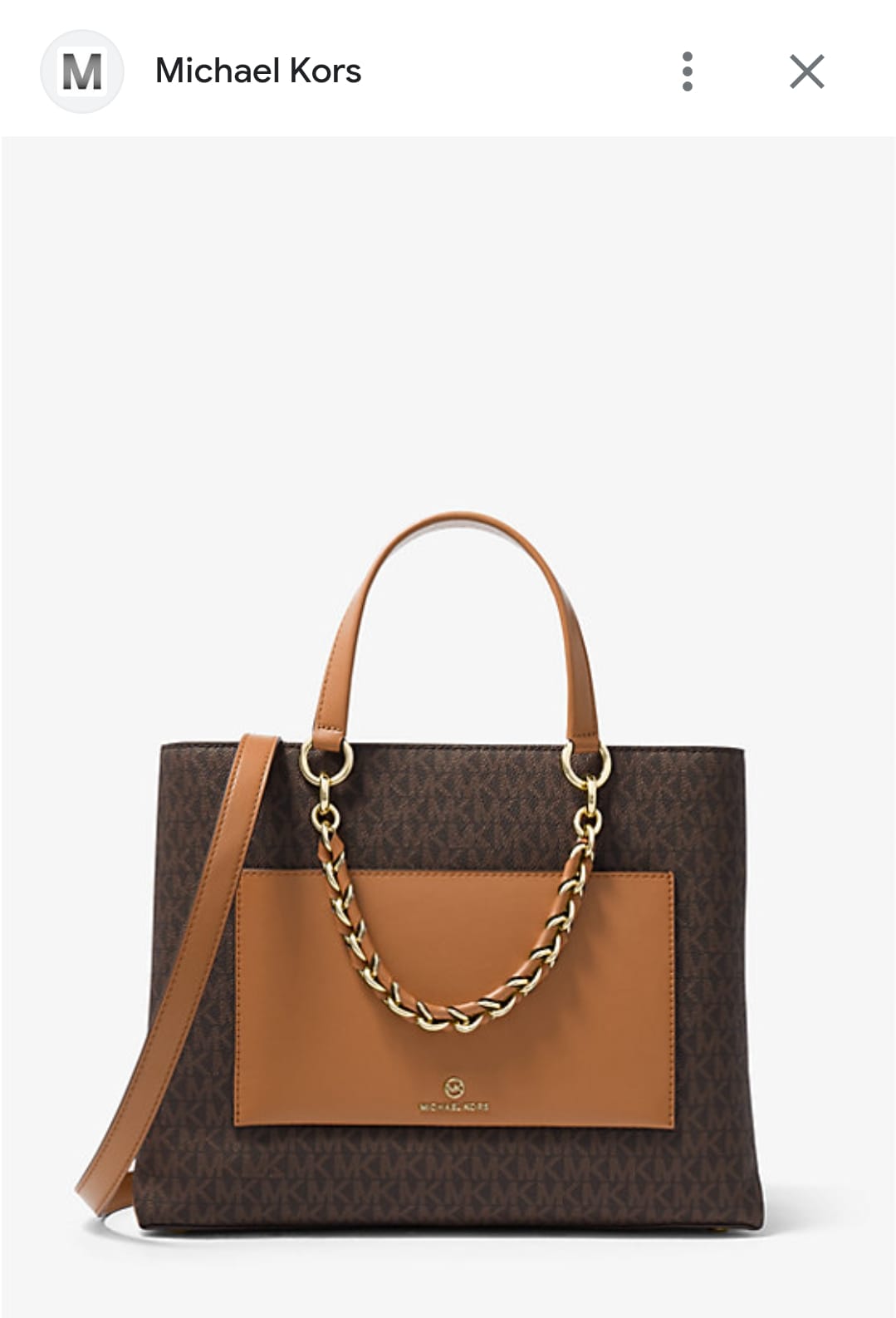 MICHAEL KORS CECE LOGO CHAIN HANDBAGS