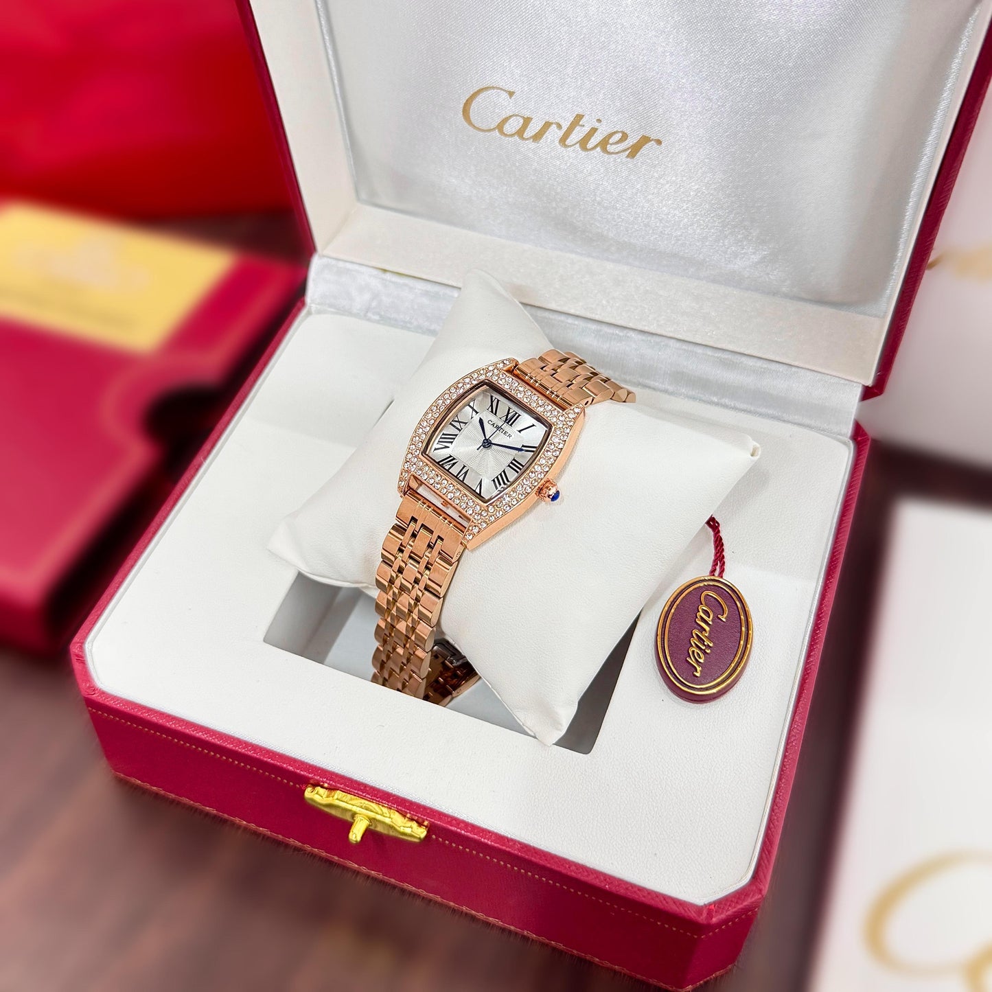 The Cartier Tortue for women is a distinguished model