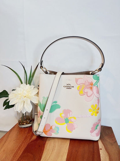 COACH ORIGINALS EMBOSSED BUCKET WITH DREAMY LAND FLORAL PRINT