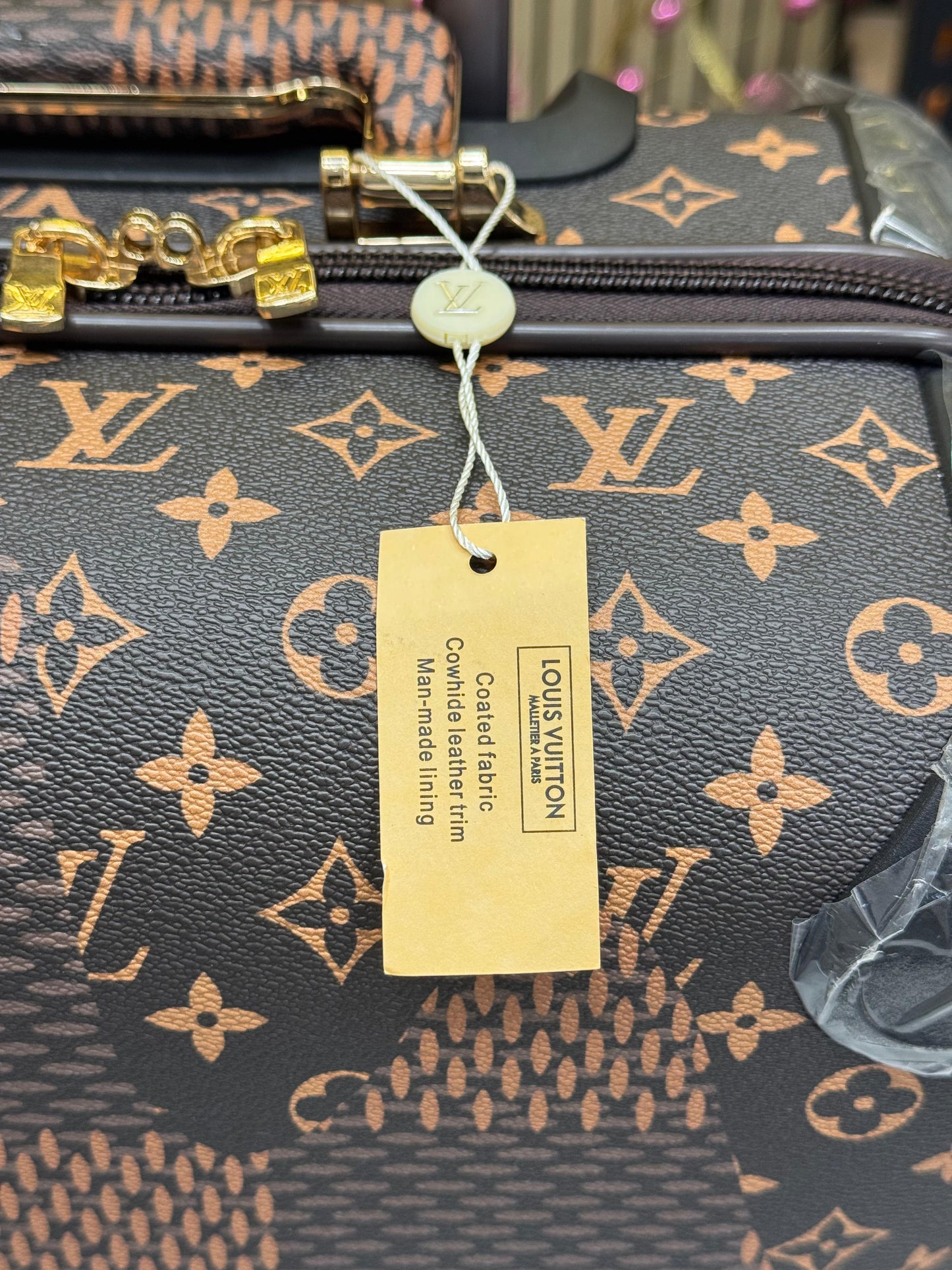 LOUIS VUITTON CHECKS MONO TROLLEY BAG