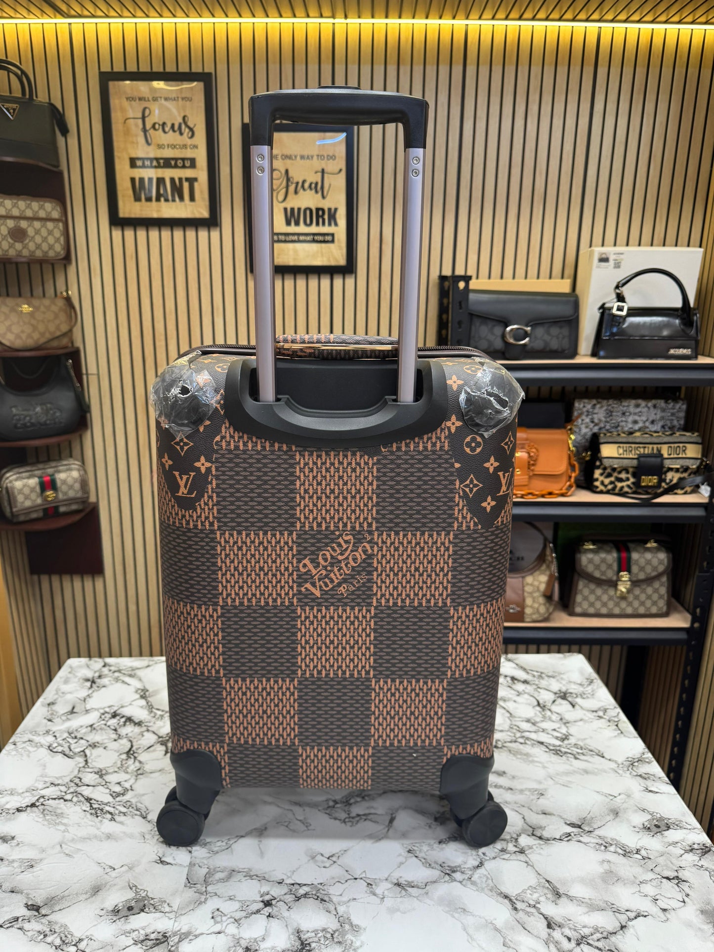 LOUIS VUITTON CHECKS MONO TROLLEY BAG