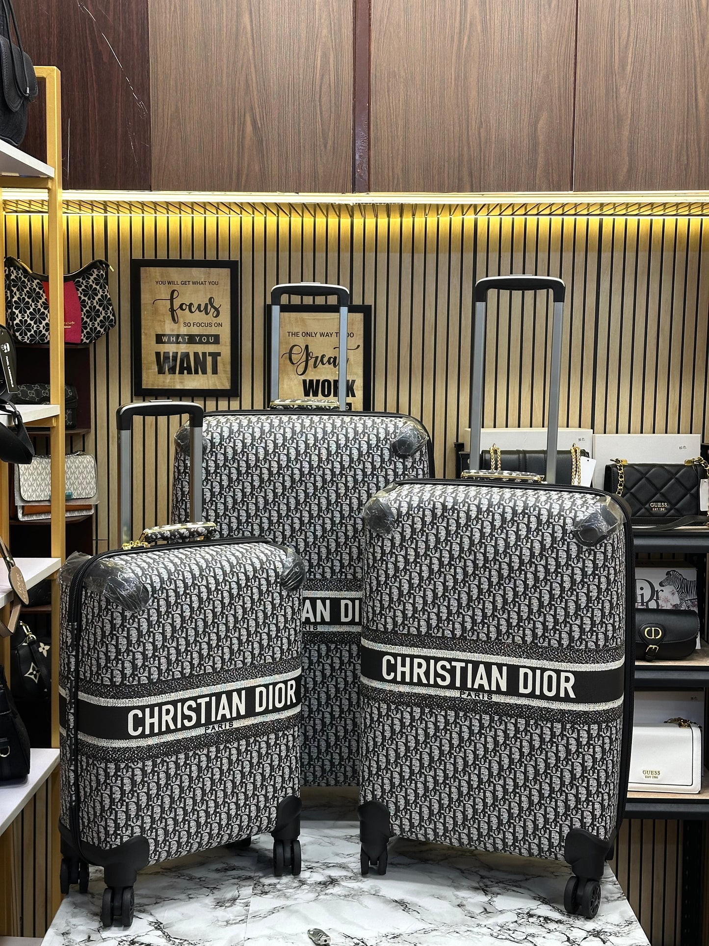 CHRISTIAN DIOR PREMIUM TROLLEY THREE BAG