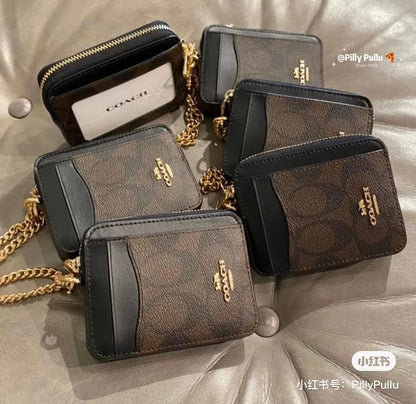 COACH CARD/KEY HOLDER ZIPPER SMALL WALLET