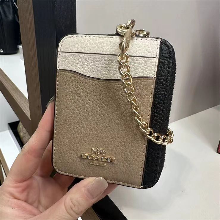 COACH CARD/KEY HOLDER ZIPPER SMALL WALLET