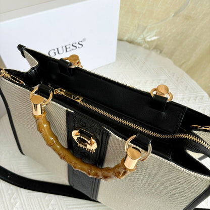 GUESS KERIMA 4G BAMBOO HANDLE TOTE BAGS