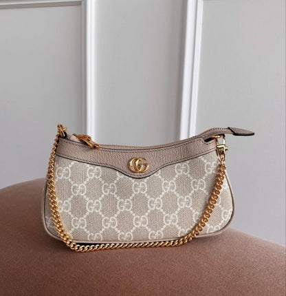 Ophidia Supreme Mini Canvas Leather Shoulder Bag