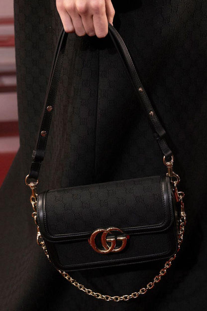 GUCCI GO SHOULDER BAGS WITH GOLD ACCESSORIES