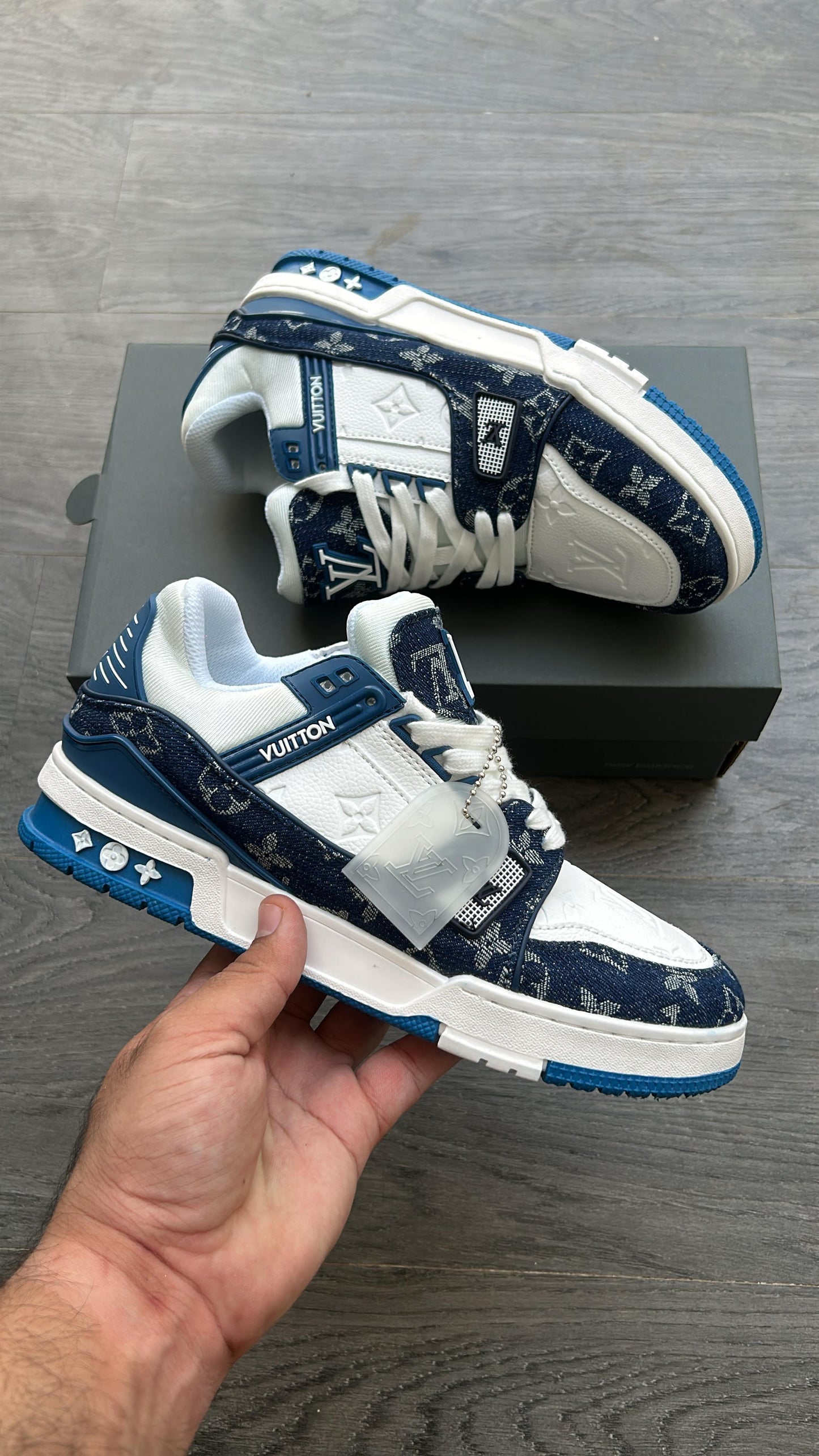 Louis Vuitton Inspired Sneakers Blue