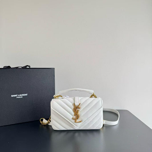 YSL MINI LOU LOU TOP HANDLE SLING BAGS