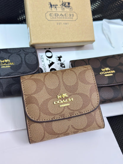 COACH THREE FOLD HIGH QUALITY MICROFIBRE LEATHER WALLETS