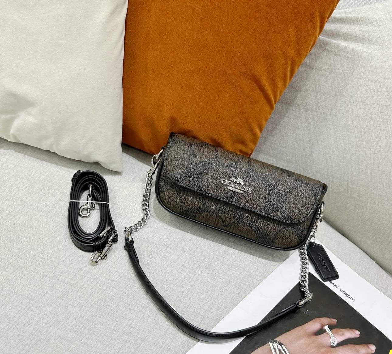 COACH HAILEY BAG IN BOLD SIGNATURE LEATHERITE