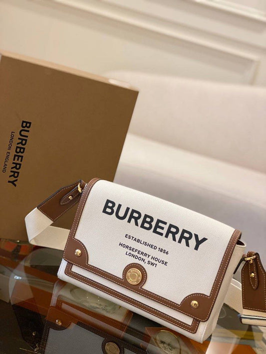 BURBERRY VINTAGE  NOTE CROSSBODY BAG WITH BROAD STRAP