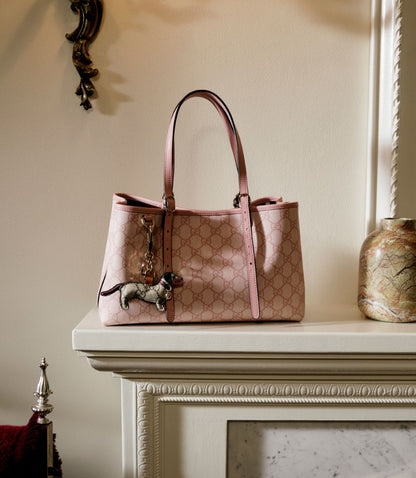 GUCCI EMBLEM TOTE WITH CHARM
