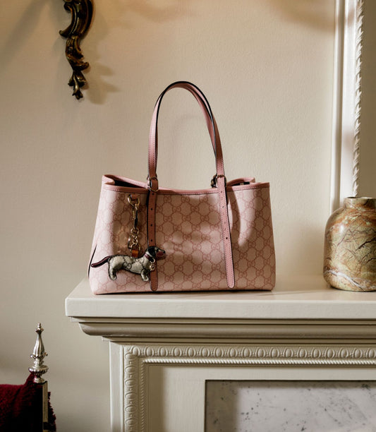 GUCCI EMBLEM TOTE WITH CHARM