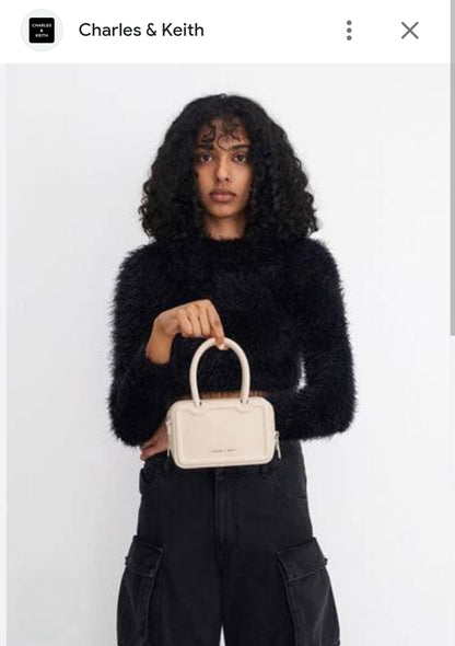 CHARLES & KEITH PERLINE ELONGATED TOP HANDLE BAGS