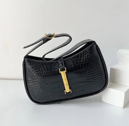 CHARLES & KEITH CESIA CROC - EFFECT ACCENT SHOULDER BAG