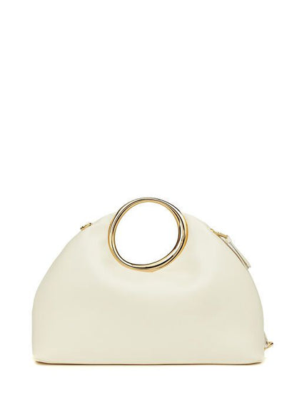 JACQUEMUS LE CALINO METAL HANDLE WITH ADDITIONAL LONG STRAP
