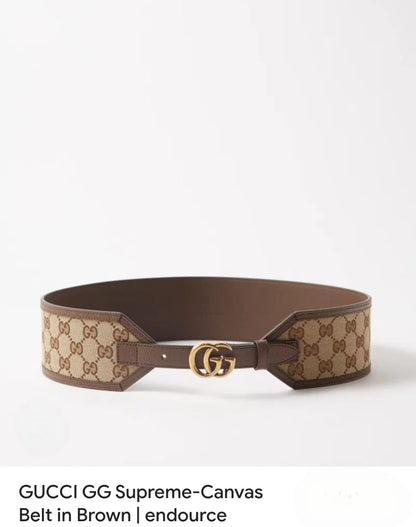 GUCCI GG SUPREME BROAD BELTS