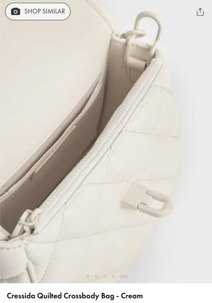 CHARLES & KEITH CRESSIDA QUILTED CROSSBODY BAGS