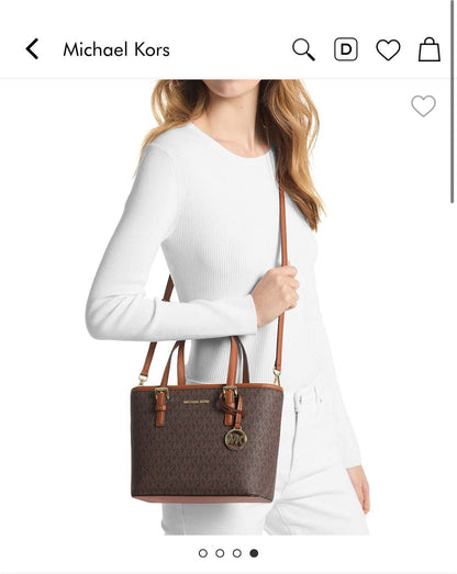 MICHAEL KORS XS CARRYALL JET SET SIGNATURE TOTE BAGS