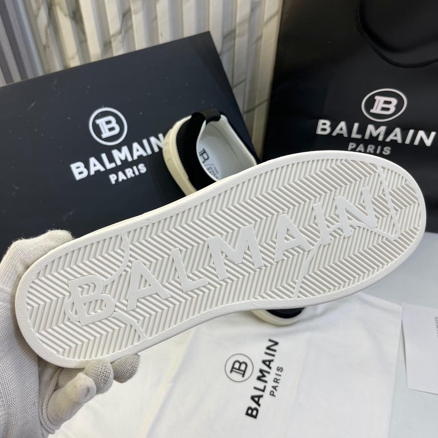 Balmain B-Court Black Sneaker (Preapid Only)