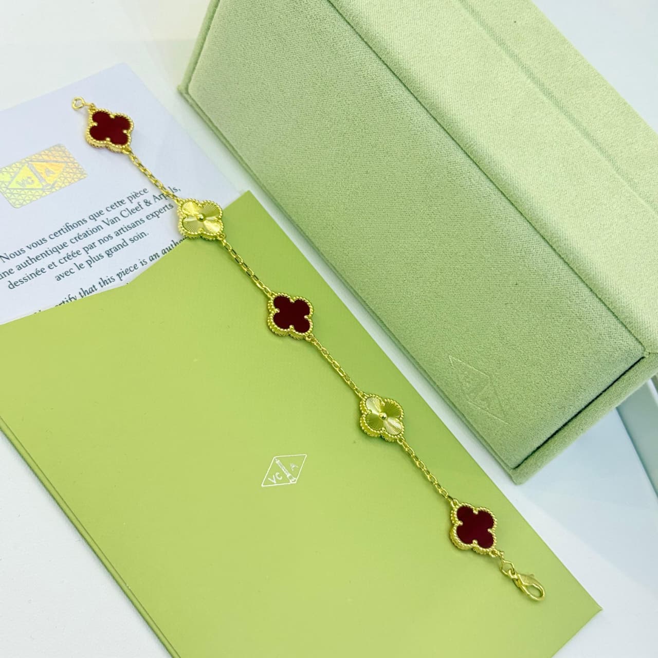 Van Cleef Vintage Alhambra Bracelet With Complete Premium Packaging